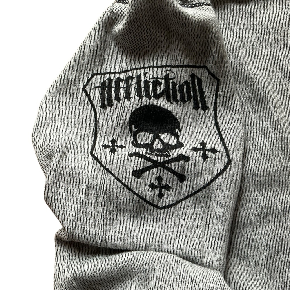 Vintage Y2K grunge affliction thermal long sleeve reversible angel wings tee L - Picture 6 of 7